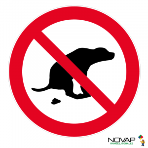 Panneau Déjection canine interdite - Novap