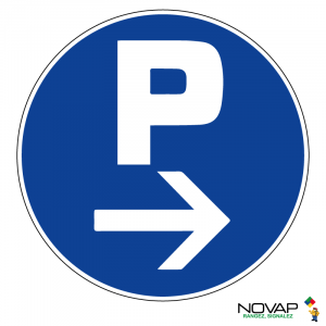 Panneau Parking à droite - Novap