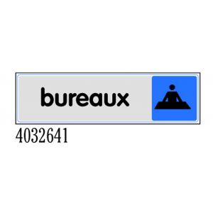 Plaquette de porte Bureaux - couleur 170x45mm - 4032641