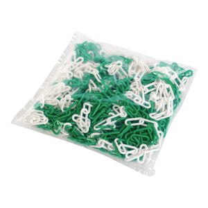 Sac 25m de chaîne plastique - maillons courts Vert/Blanc - Novap