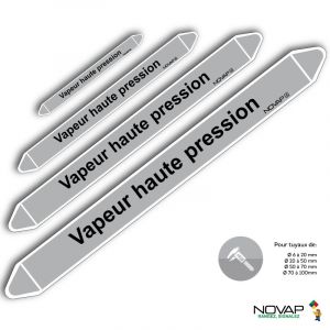 Marqueurs de tuyauterie - Vapeur Haute Pression - Novap