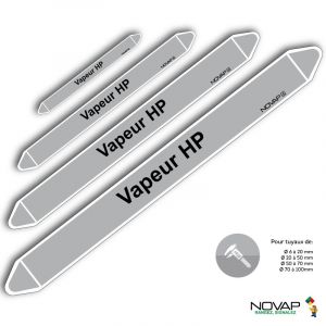 Marqueurs de tuyauterie - Vapeur HP - Novap