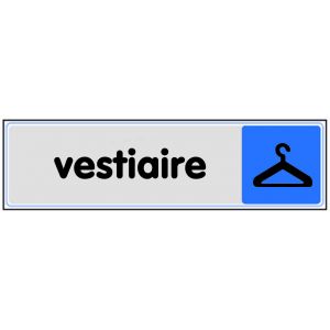 Plaquette de porte Vestiaire - couleur 170x45mm - 4033709