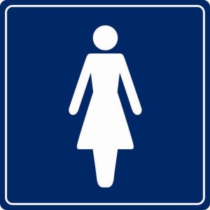 Plaquette de porte Toilettes femmes - couleur 90x90mm - 4033938