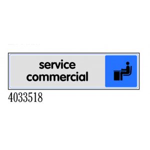 Plaquette de porte Service commercial - couleur 170x45mm - 4033518