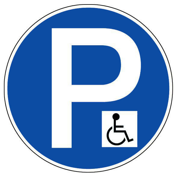 Panneau Parking réservé aux handicapés - Rigide Ø300mm - 4060842