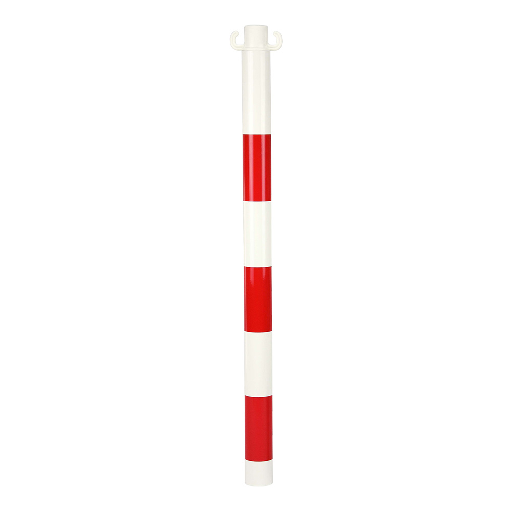 Kit de 2 poteaux acier Rouge/Blanc sans manchon - 2217156