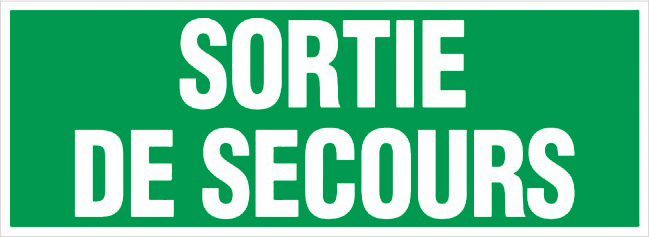 Panneau Sortie de secours - Rigide 330x120mm - 4140391